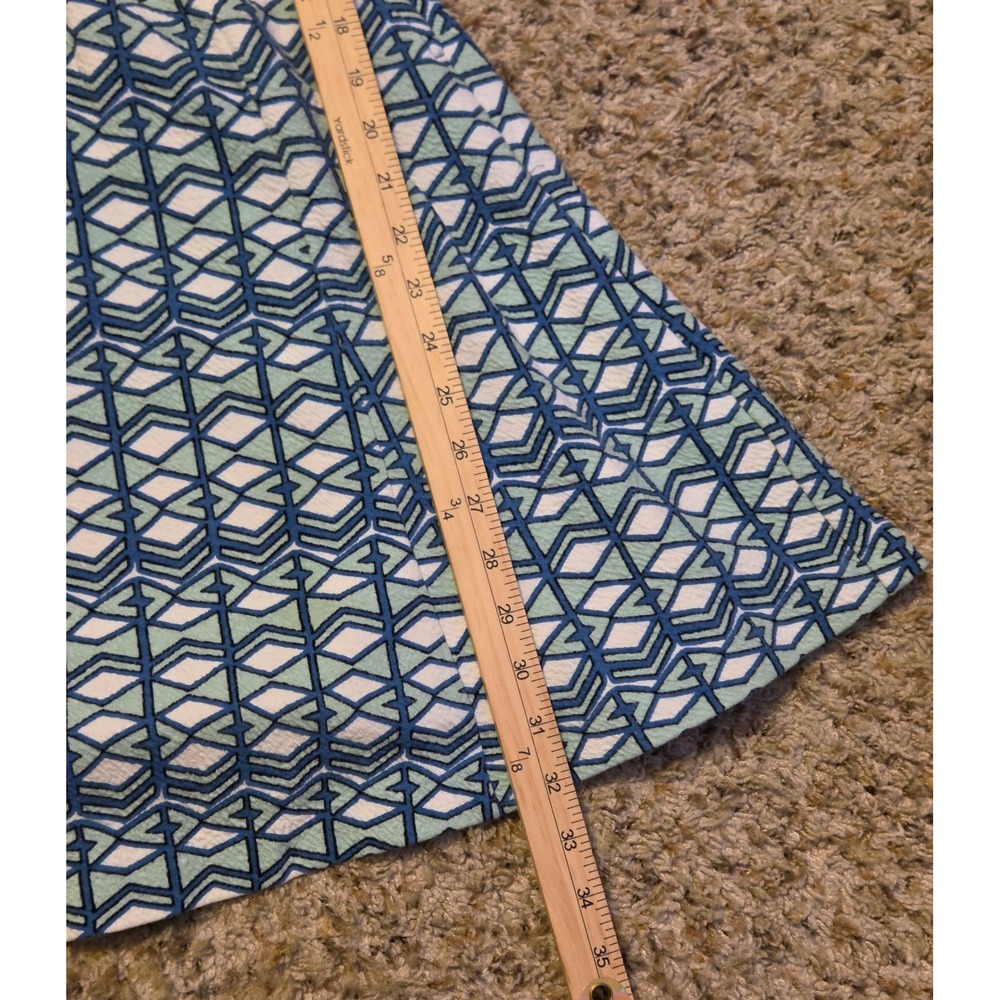 Maeve Geometric Pattern Sleeveless Dress Women's Size 0 Open Back 2 Button - Picture 10 of 10